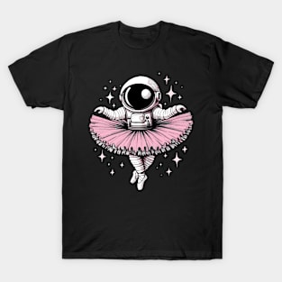 Cute Astronaut in Tutu Ballet Dancing Funny Ballet T-Shirt